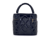 Chanel 95P Black "Barbie" Heart Mirror Vanity Bag 24k GHW PQO