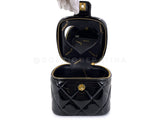 Chanel 95P Black "Barbie" Heart Mirror Vanity Bag 24k GHW PQO