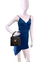 Chanel 95P Black "Barbie" Heart Mirror Vanity Bag 24k GHW PQO