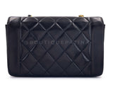 Pristine Chanel 1994 Vintage Black Small Diana Bag Lambskin 24k GHW VTN