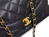 Pristine Chanel 1994 Vintage Black Small Diana Bag Lambskin 24k GHW VTN