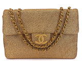 Chanel 1991 Vintage Gold Byzantine Brocade Silk Maxi Classic Flap Bag 24k GHW A6D