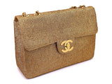 Chanel 1991 Vintage Gold Byzantine Brocade Silk Maxi Classic Flap Bag 24k GHW A6D