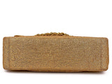 Chanel 1991 Vintage Gold Byzantine Brocade Silk Maxi Classic Flap Bag 24k GHW A6D