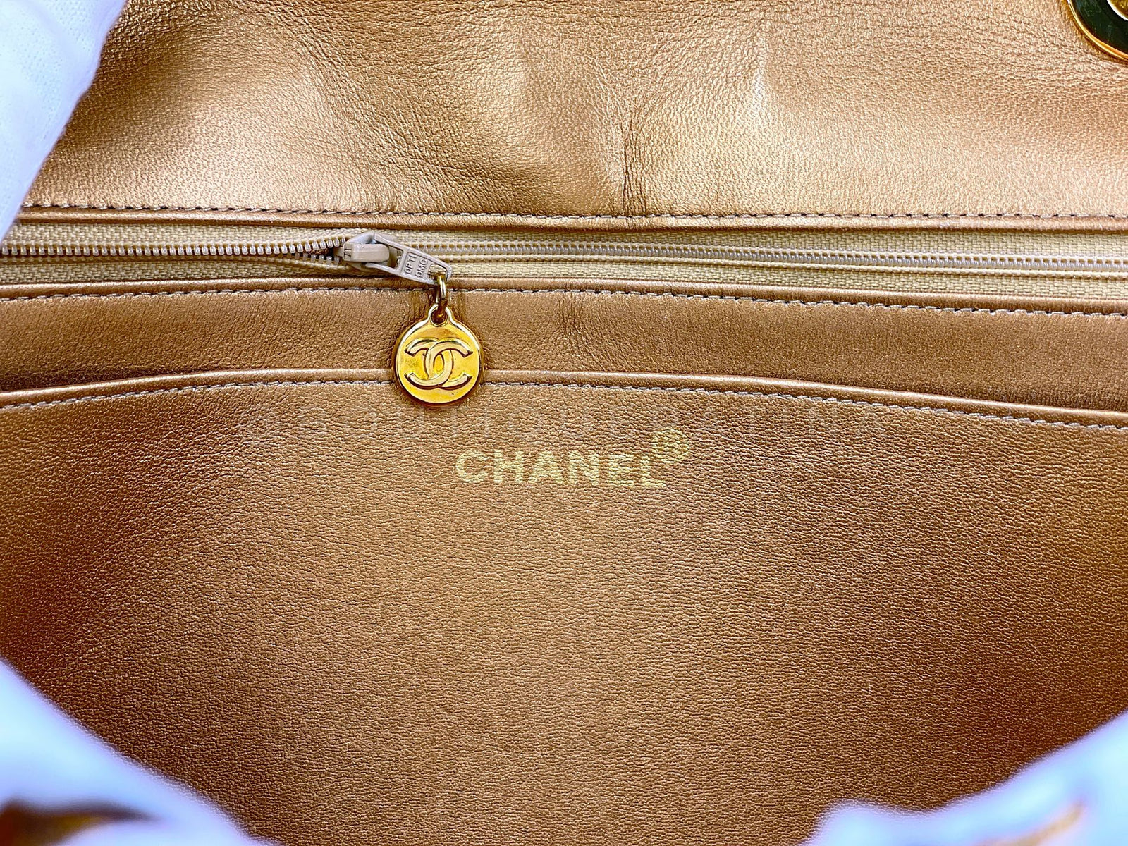 Chanel 1991 Vintage Gold Byzantine Brocade Silk Maxi Classic Flap