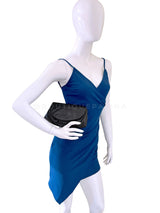 Chanel Black Caviar Half Moon Wallet on Chain WOC SHW F2A