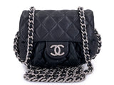 Chanel Black Mini Chain Around Flap Crossbody Messenger Bag SHW SSV