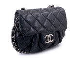 Chanel Black Mini Chain Around Flap Crossbody Messenger Bag SHW SSV