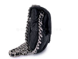 Chanel Black Mini Chain Around Flap Crossbody Messenger Bag SHW SSV