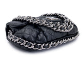 Chanel Black Mini Chain Around Flap Crossbody Messenger Bag SHW SSV