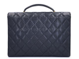 Chanel 1992 Vintage Black Caviar Briefcase Tote Bag 24k GHW YDR