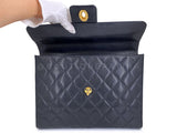 Chanel 1992 Vintage Black Caviar Briefcase Tote Bag 24k GHW YDR