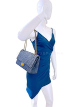 Chanel 2012 Blue Denim 2.55 Reissue 227 Flap Bag GHW 706