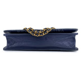 Chanel 1997 Vintage Blue Denim Timeless WOC Flap Bag 24k GHW Q3G