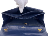 Chanel 1997 Vintage Blue Denim Timeless WOC Flap Bag 24k GHW Q3G