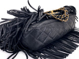 Chanel 14A Paris Dallas Fringe Tassels Black Flap Bag GHW G7H