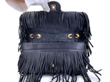 Chanel 14A Paris Dallas Fringe Tassels Black Flap Bag GHW G7H