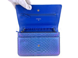 Chanel 2016 Purple Iridescent Mermaid Python Wallet on Chain WOC Bag WNW