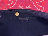 Chanel 1994 Vintage Dark Pink Bandana Maxi Straw Jumbo Flap Bag Paisley Print HKK