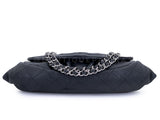 Chanel Black Caviar Half Moon Wallet on Chain WOC Bag SHW F2A