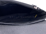 Chanel Black Caviar Half Moon Wallet on Chain WOC Bag SHW F2A