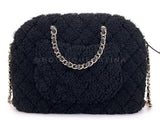 Chanel Coco Shopping with Chain Large Black Shearling Handle Bag 24k GHW LPI
