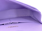 Chanel 2020 Lilac Lavender Violet Medium Caviar Classic Double Flap Bag GHW 8TX