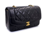 Chanel 1994 Vintage Black Small Diana Bag Lambskin 24k GHW VTN