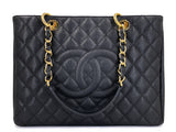 Pristine Chanel 2011 Black Caviar Grand Shopper Tote GST Bag GHW  R1K