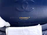 Chanel 20C Dark Navy Blue Medium Caviar Classic Double Flap Bag GHW KE2
