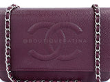 Chanel Burgundy Caviar Timeless Wallet on Chain WOC Flap Bag SHW 6C7
