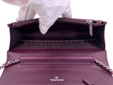 Chanel Burgundy Caviar Timeless Wallet on Chain WOC Flap Bag SHW 6C7