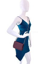 Chanel Burgundy Caviar Timeless Wallet on Chain WOC Flap Bag SHW 6C7
