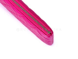 Chanel 2015 Fuchsia Pink Caviar Large Quilted O Case Clutch Bag SHW 4OV