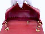 Chanel 2018 Iridescent Burgundy Red Caviar Rectangular Mini Flap Bag GHW D93
