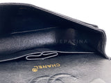 Chanel 1997 Vintage Black Caviar Small Classic Double Flap Bag 24k GHW  9TI