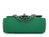 Chanel 16C Green Caviar Mini Rectangular Flap Bag RHW XKK