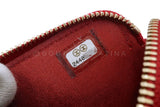 Chanel 2017 Red Fantasy Pearl Double Zip Clutch on Chain Crossbody Bag