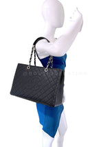 Chanel 2011 Black Caviar XL GST Grand Shopper Shopping Tote Bag SHW     2VM