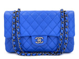 Chanel 16C Blue Roi Cobalt Caviar Medium Classic Double Flap Bag RHW CAD