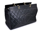 Chanel 2003 Vintage Black Caviar Supermodel Weekender XXL GST Travel Tote Bag 501