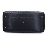 Chanel 2003 Vintage Black Caviar Supermodel Weekender XXL GST Travel Tote Bag 501