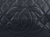 Chanel 2003 Vintage Black Caviar Supermodel Weekender XXL GST Travel Tote Bag 501