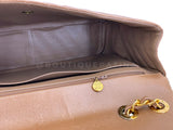Chanel 1994 Vintage Taupe Beige Caviar Chevron Maxi "Jumbo XL" Classic Flap Bag 24k GHW     KM5