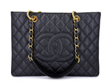 Chanel Black Caviar Grand Shopper Tote GST Bag GHW  SXC
