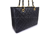 Chanel Black Caviar Grand Shopper Tote GST Bag GHW  SXC