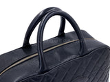Chanel 2003 Vintage Black Caviar XL Large Bowler Duffle Bag WKJ