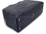 Chanel 2003 Vintage Black Caviar XL Large Bowler Duffle Bag WKJ