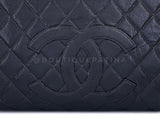 Chanel 2003 Vintage Black Caviar XL Large Bowler Duffle Bag WKJ