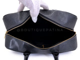 Chanel 2003 Vintage Black Caviar XL Large Bowler Duffle Bag WKJ